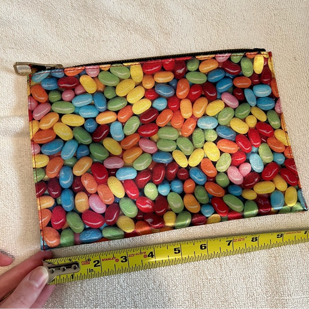 BE—INEGATIVE satin jelly bean pouch clutch punk Kawaii rave festival Italy